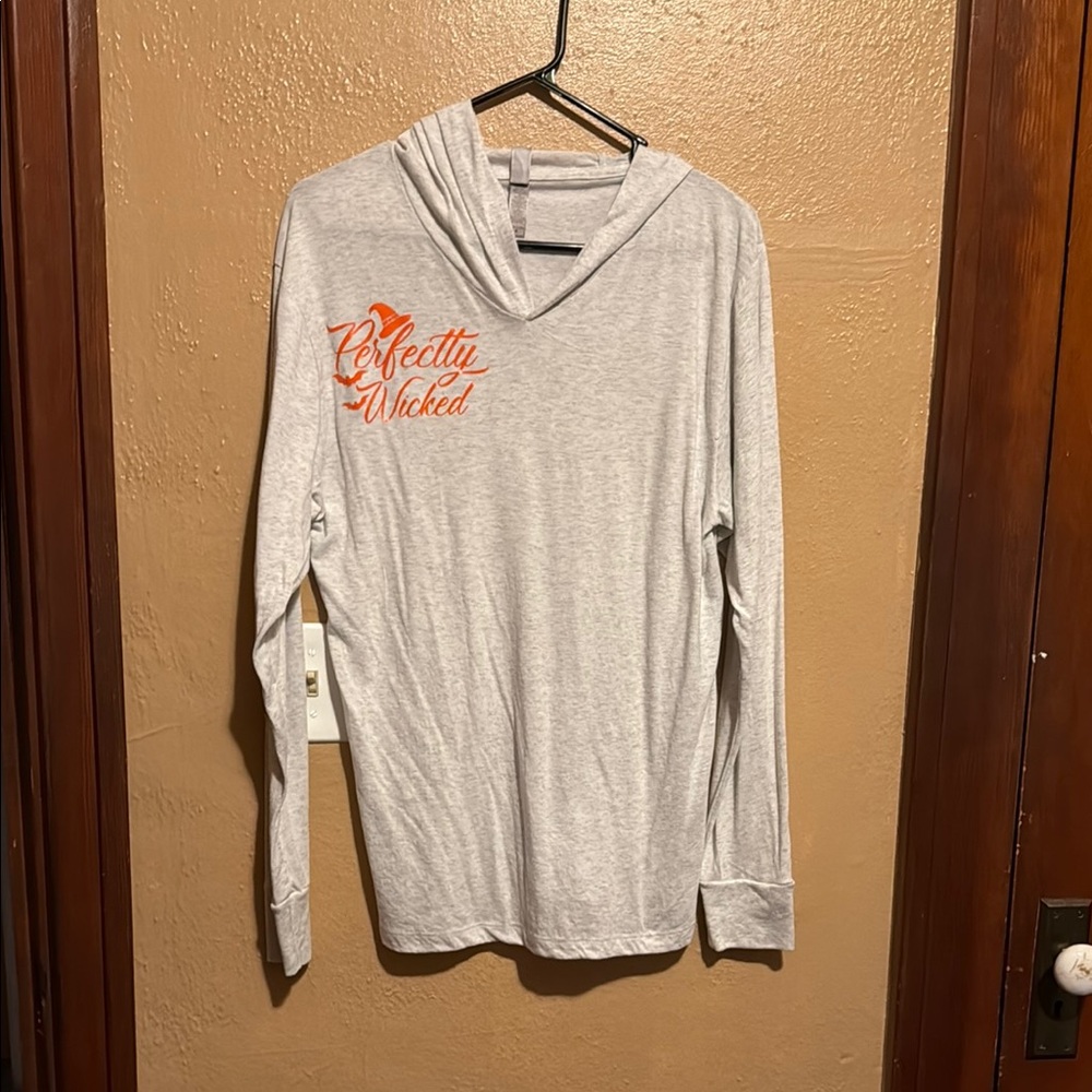 Gray Hoodie with Orange Graphic - Perfectly Wicked